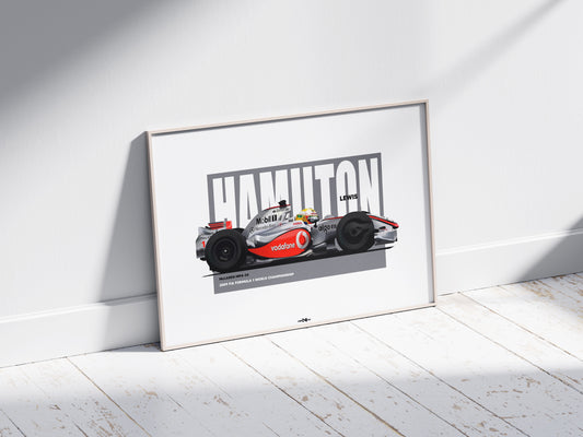 2009 Lewis Hamilton McLaren MP4-24 – Wall Art Poster