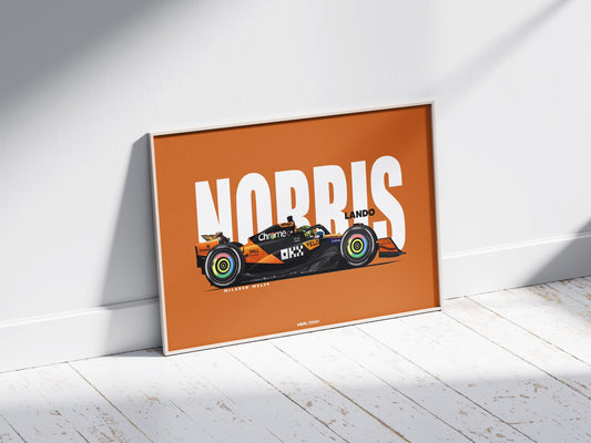 2025 Lando Norris McLaren MCL39 - Wall Art Poster