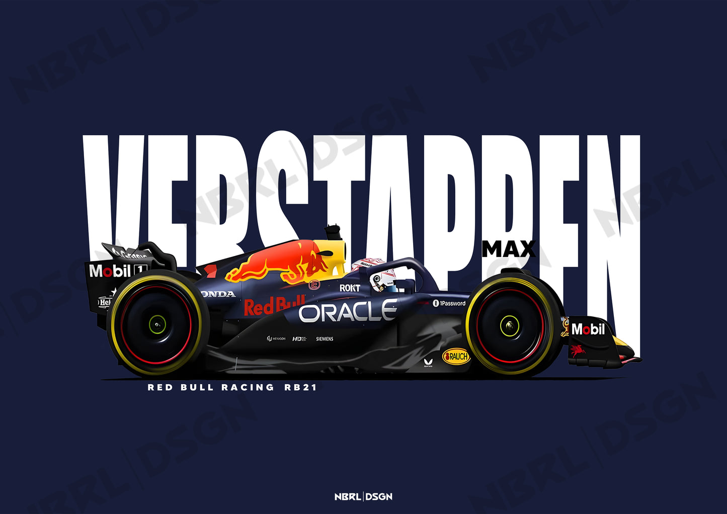 2025 Max Verstappen Red Bull Racing RB21 - Wall Art Poster