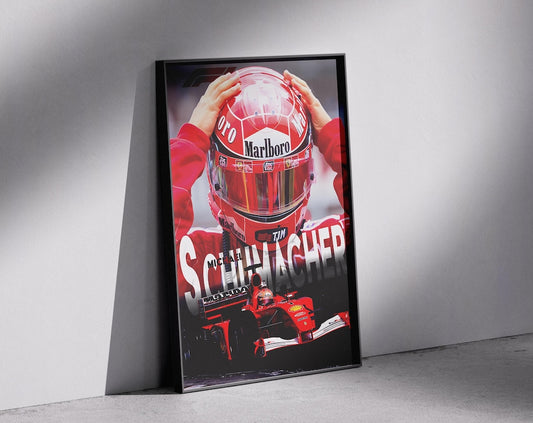 Michael Schumacher Ferrari F2001 Poster – Iconic Formula 1 Racing Wall Art