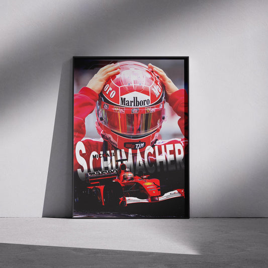 Michael Schumacher Ferrari F2001 Poster – Iconic Formula 1 Racing Wall Art