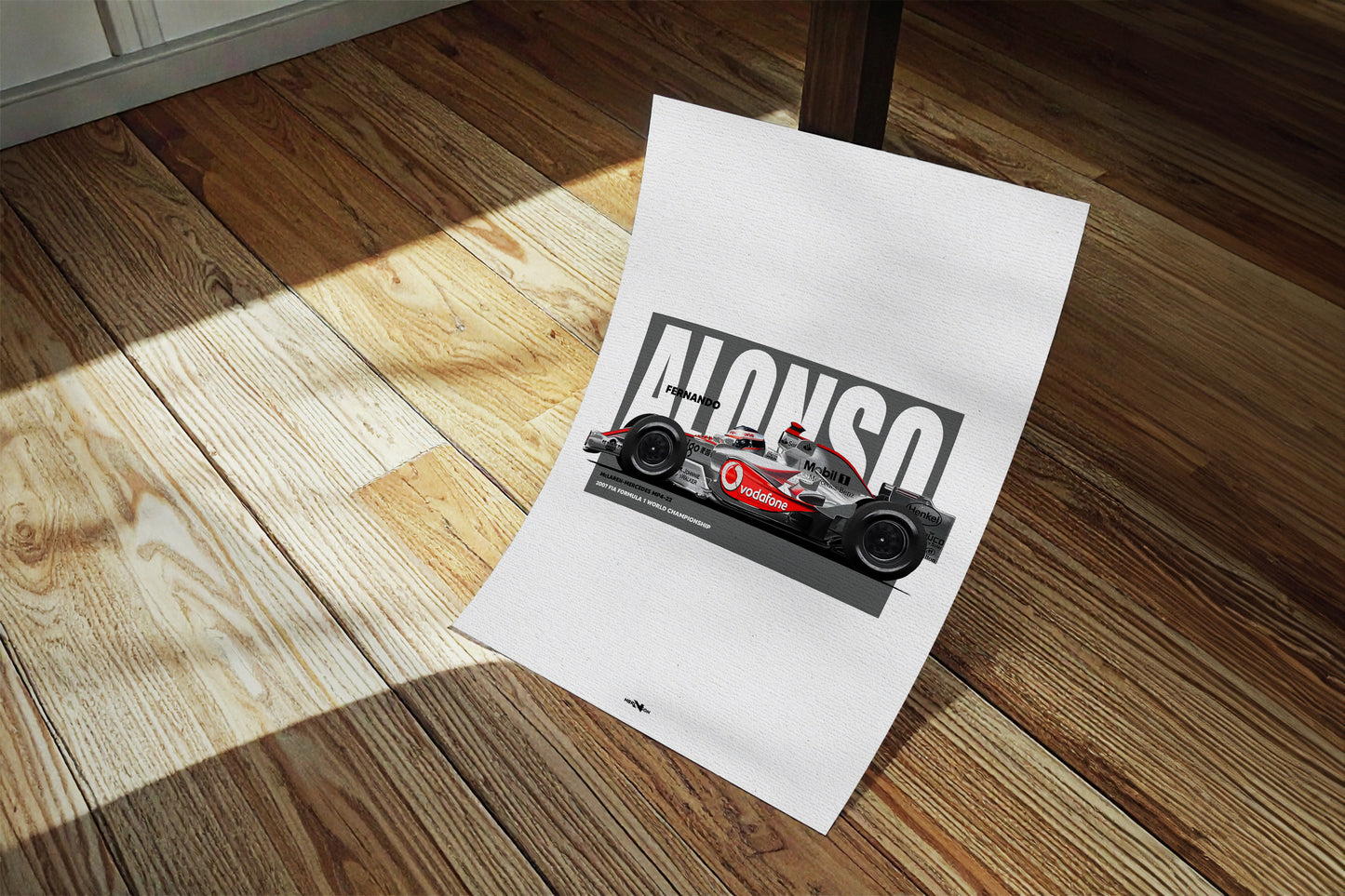 2007 Fernando Alonso McLaren MP4-22 - Wall Art Poster