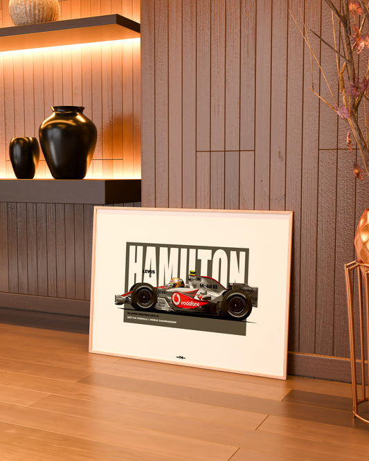 2007 Lewis Hamilton McLaren MP4-22 - Wall Art Poster