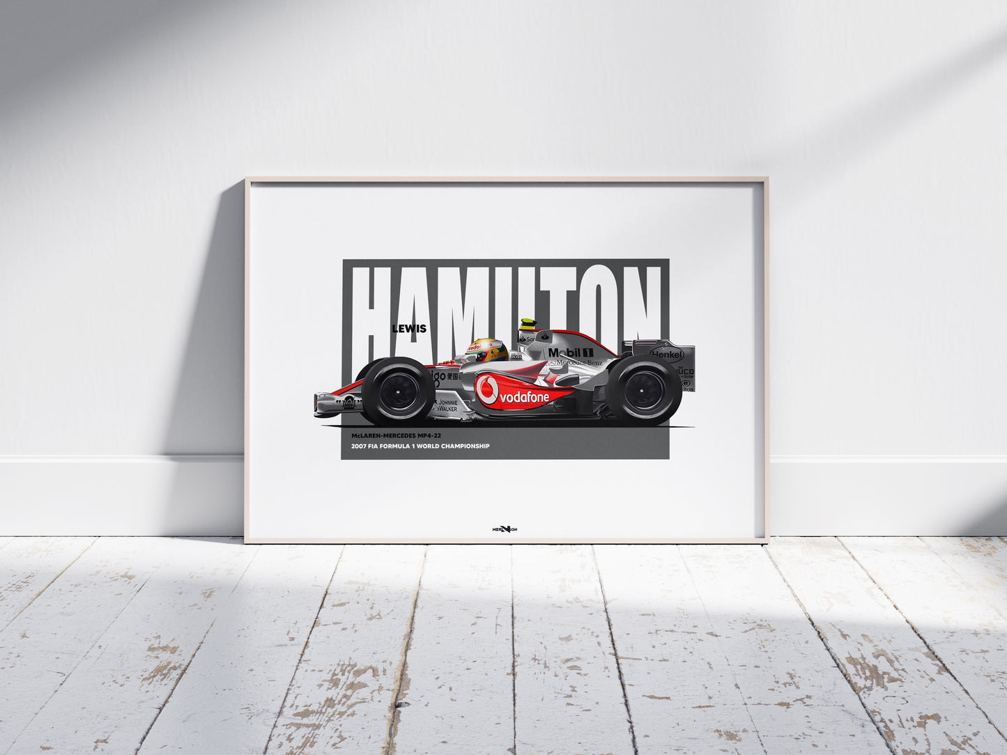 2007 Lewis Hamilton McLaren MP4-22 - Wall Art Poster