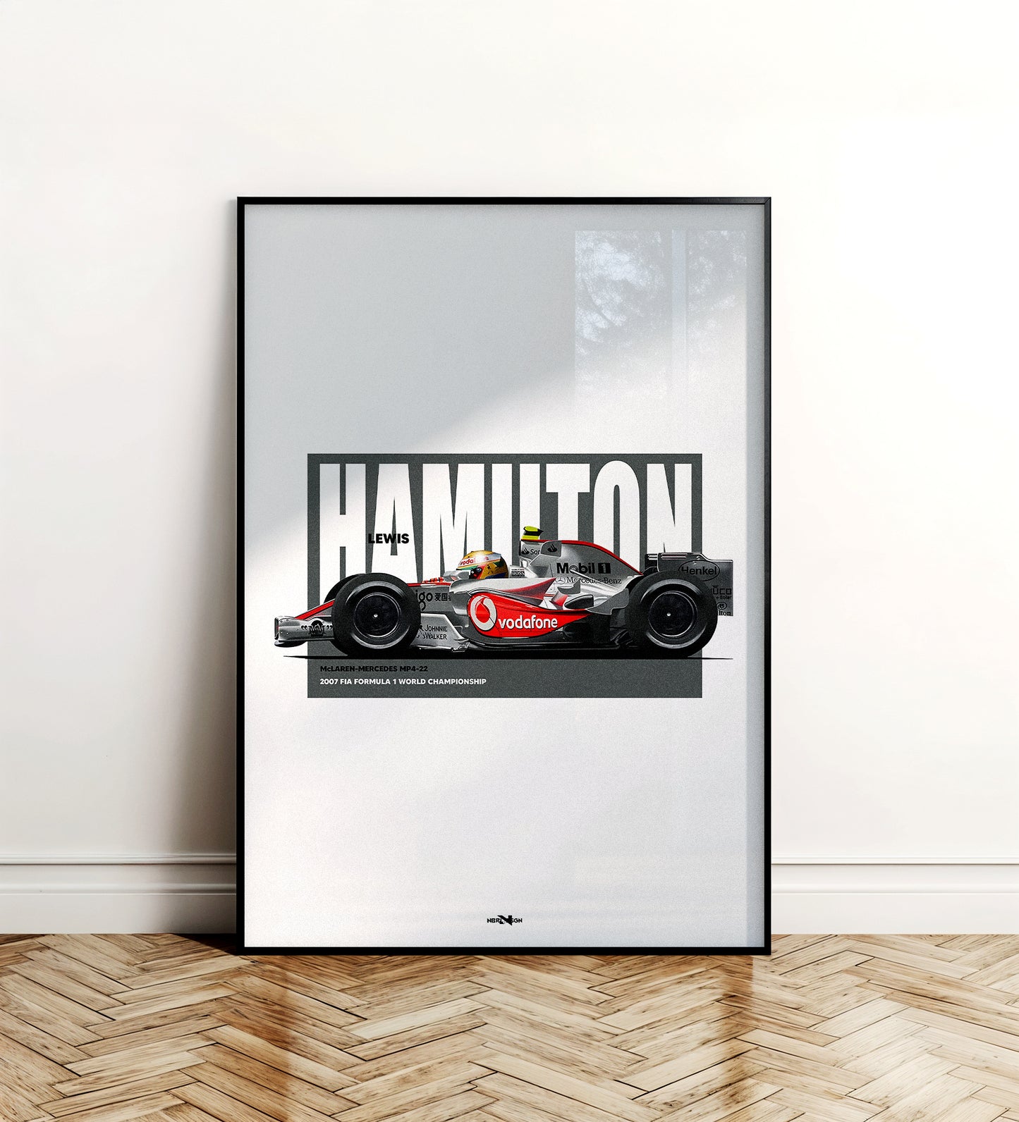 2007 Lewis Hamilton Mclaren MP4-22 - Wall Art Poster