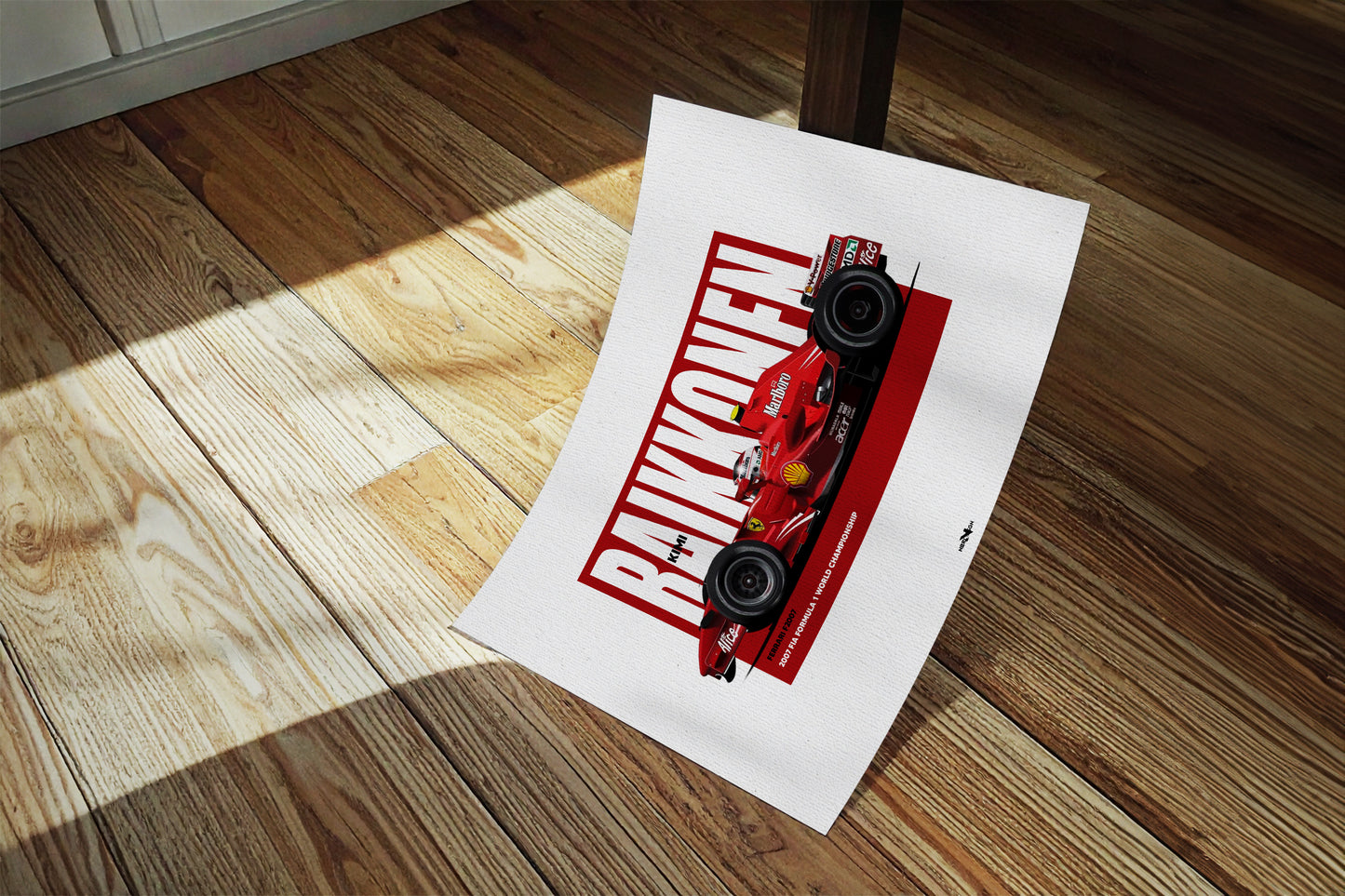 2007 Kimi Raikkonen Ferrari F2007 - Wall Art Poster