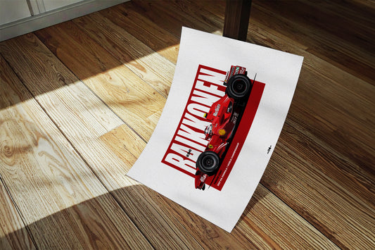 2007 Kimi Raikkonen Ferrari F2007 - Wall Art Poster