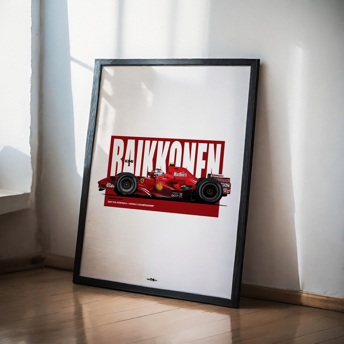 2007 Kimi Raikkonen Ferrari F2007 - Wall Art Poster