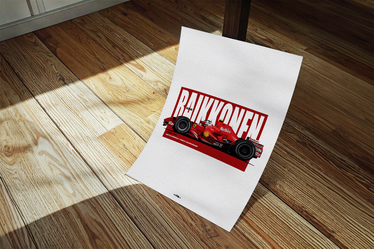 2007 Kimi Raikkonen Ferrari F2007 - Wall Art Poster
