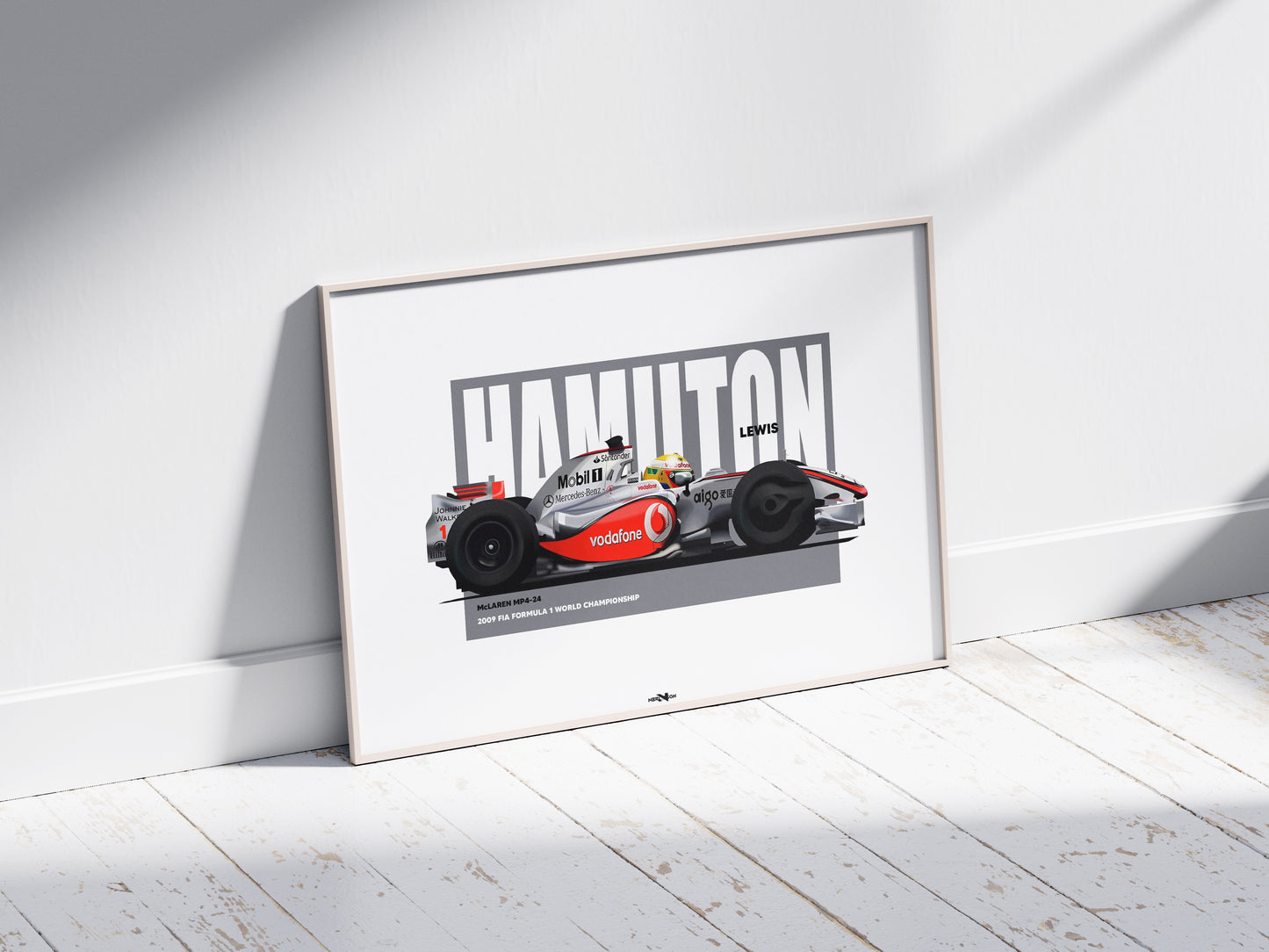 2009 Lewis Hamilton McLaren MP4-24 – Wall Art Poster