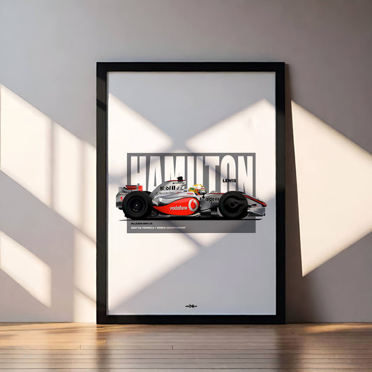 2009 Lewis Hamilton McLaren MP4-24 – Wall Art Poster