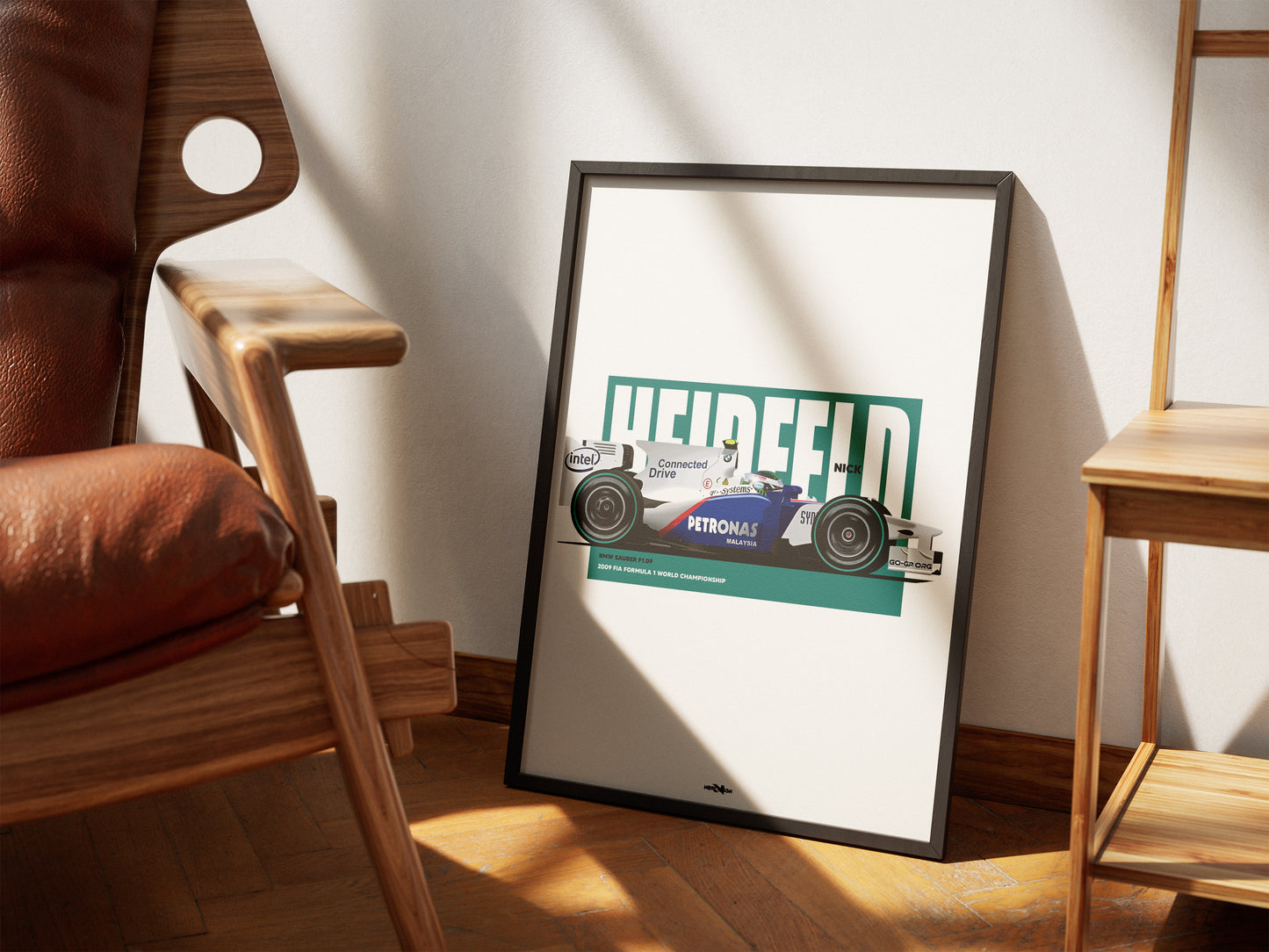 2009 Nick Heidfeld BMW Sauber F1.09 - Wall Art Poster