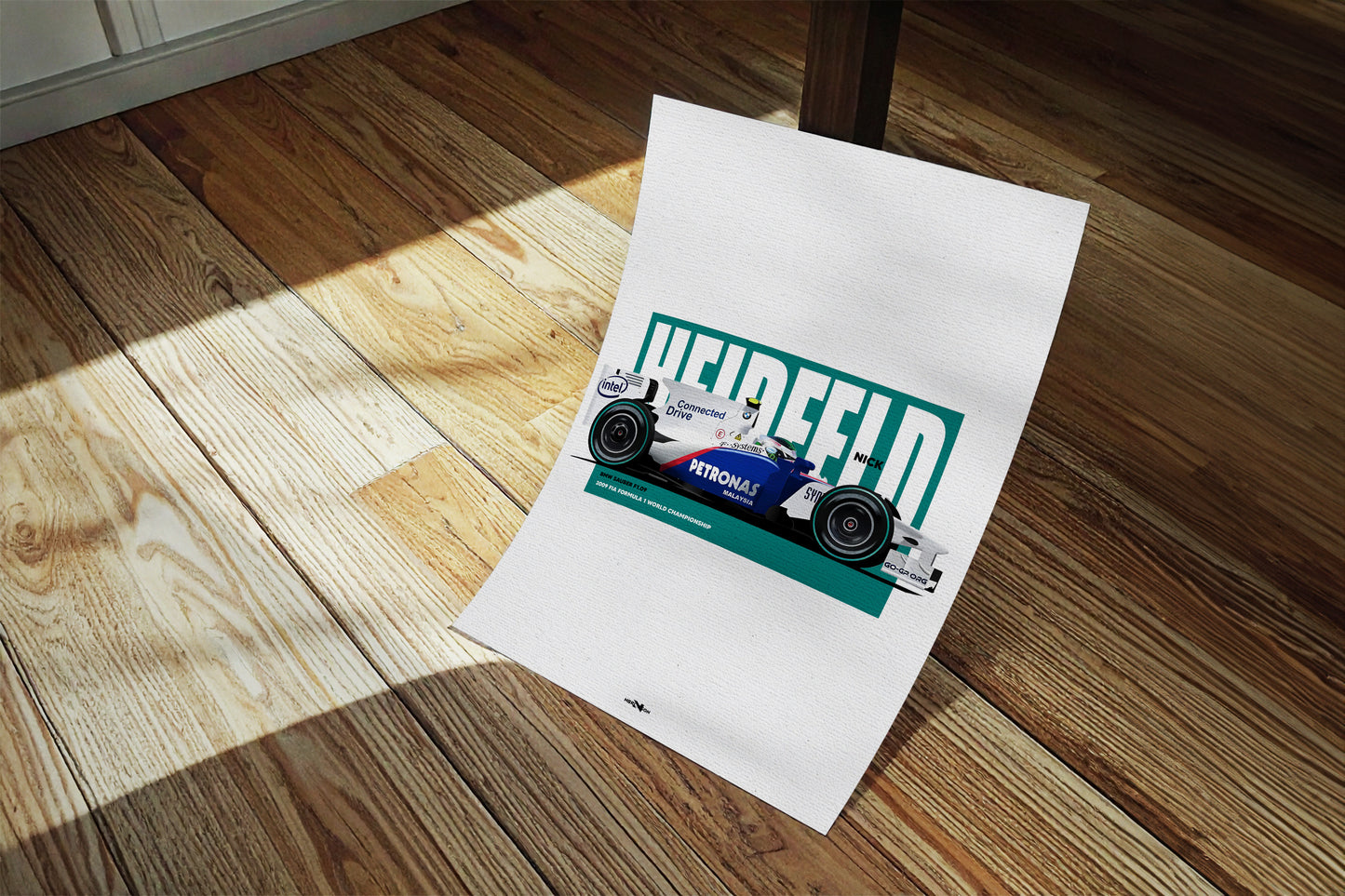 2009 Nick Heidfeld BMW Sauber F1.09 - Wall Art Poster