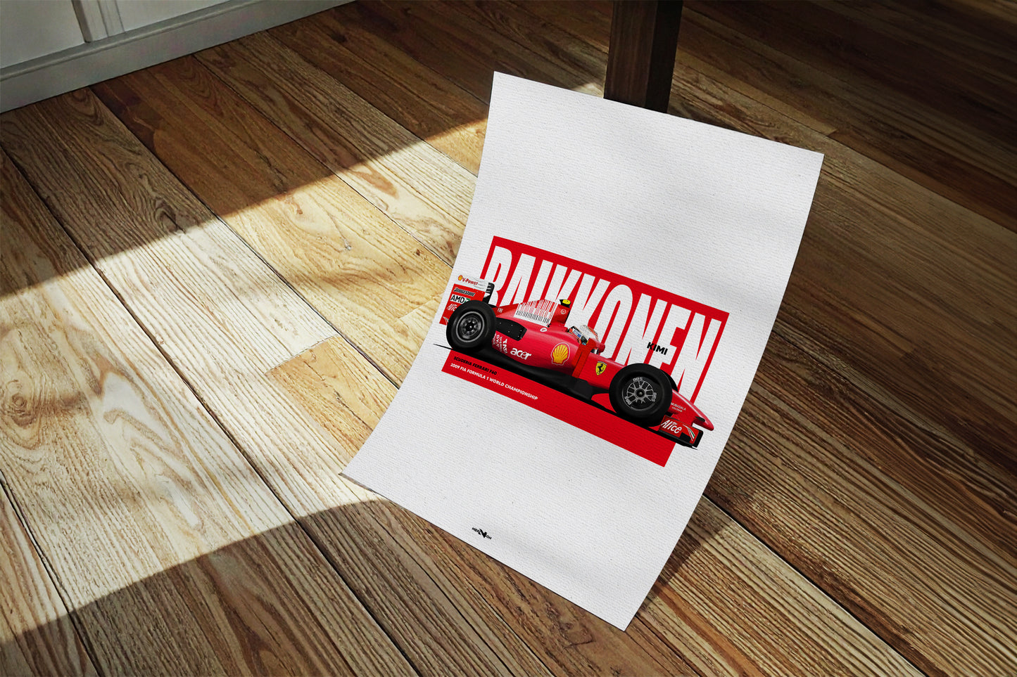 2009 Kimi Raikkonen Ferrari F60 - Wall Art Poster