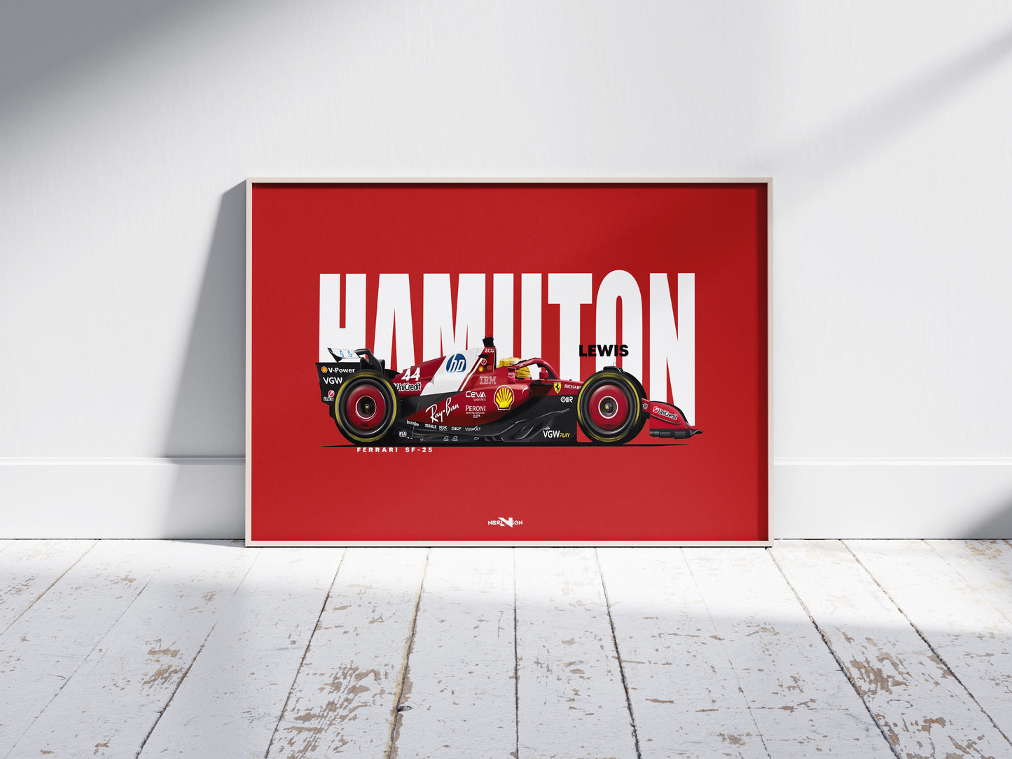 2025 Lewis Hamilton Scuderia Ferrari SF-25 - Wall Art Poster