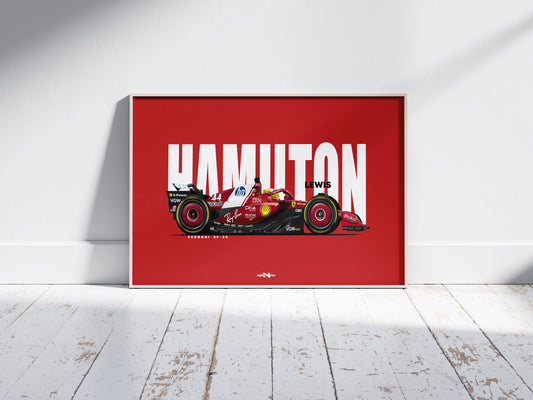 2025 Lewis Hamilton Scuderia Ferrari SF-25 - Wall Art Poster