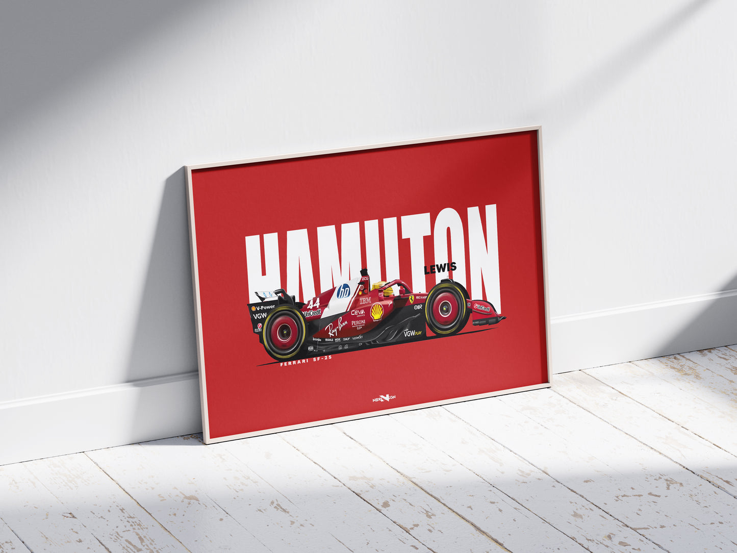 2025 Lewis Hamilton Scuderia Ferrari SF-25 - Wall Art Poster