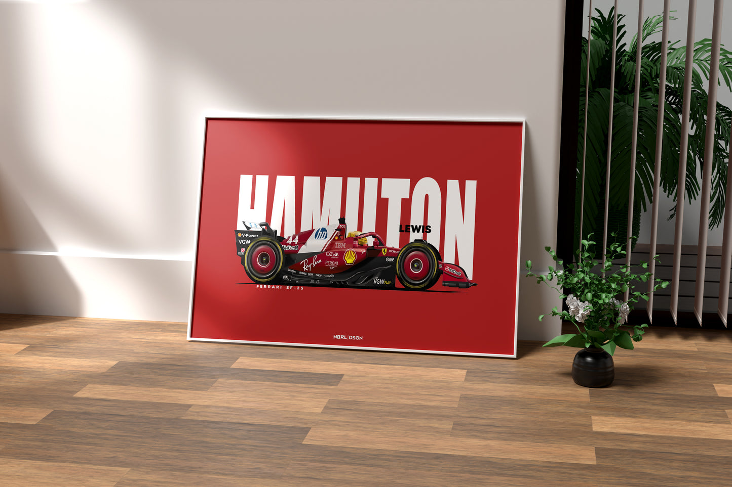 2025 Lewis Hamilton Scuderia Ferrari SF-25 - Wall Art Poster