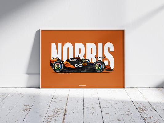 2025 Lando Norris McLaren MCL39 - Wall Art Poster