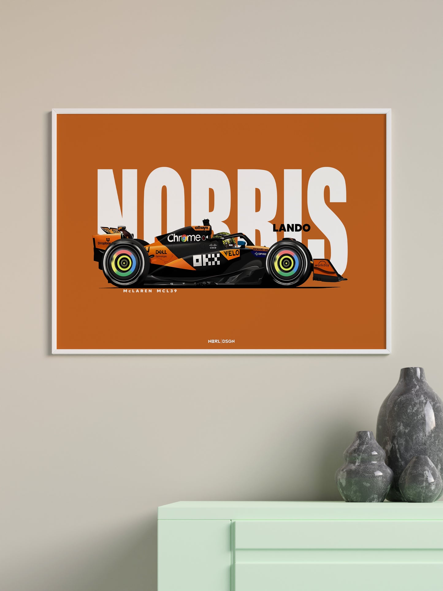 2025 Lando Norris McLaren MCL39 - Wall Art Poster