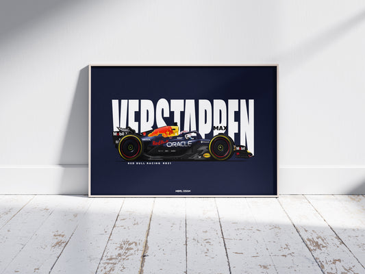 2025 Max Verstappen Red Bull Racing RB21 - Wall Art Poster